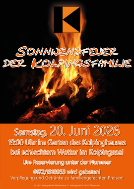 Banner Sonnwendfeuer beim Kolpinghaus