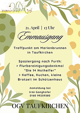 Banner Emmausgang "Dem Frühling begegnen"
