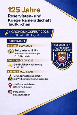 Banner 125 Jahre RKK Taufkirchen