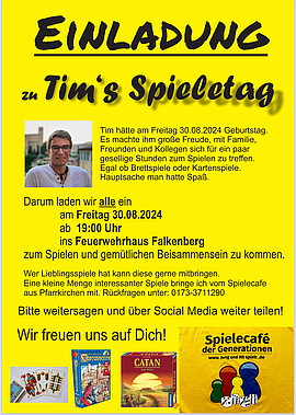 Banner Tim‘s Spieletag