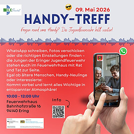 Banner Handytreff bei der Jugendfeuerwehr