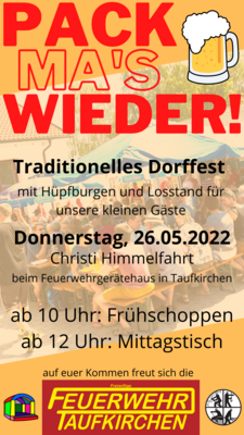 Banner Dorffest FFW Taufkirchen